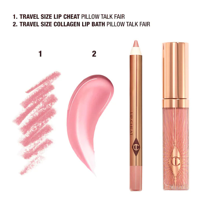 Charlotte Tilbury 
Mini Pillow Talk Glossy Lip Duos COLOR PILLOW TALK FAIR