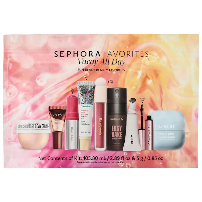 Sephora Favorites 
Vacay All Day Makeup and Skincare Value Set