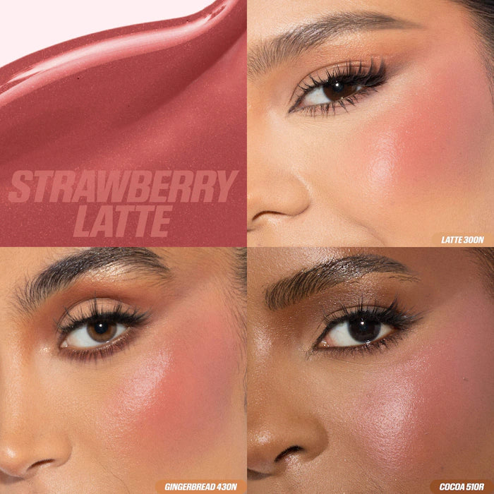 HUDA BEAUTY 
Blush Filter Soft Glow Liquid Blush Color: Strawberry Latte - mocha mauve