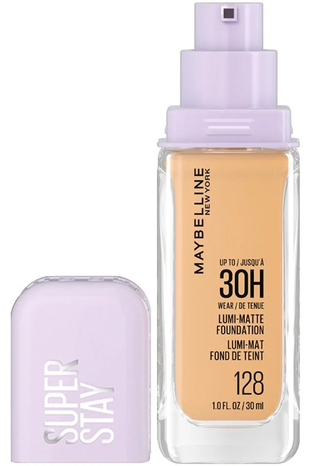MAYBELLINE Super Stay® Lumi-Matte Foundation makeup
Buildable coverage and up to 30hr wear Shade:128