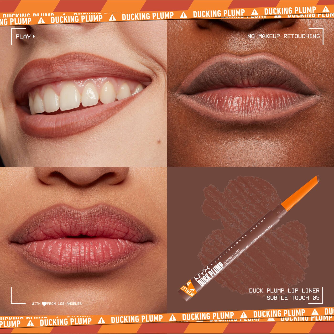 NYX Duck Plump Plumping Lip Liner
Plumping lip liner in twelve spicy shades. Subtle touch soft pink brown