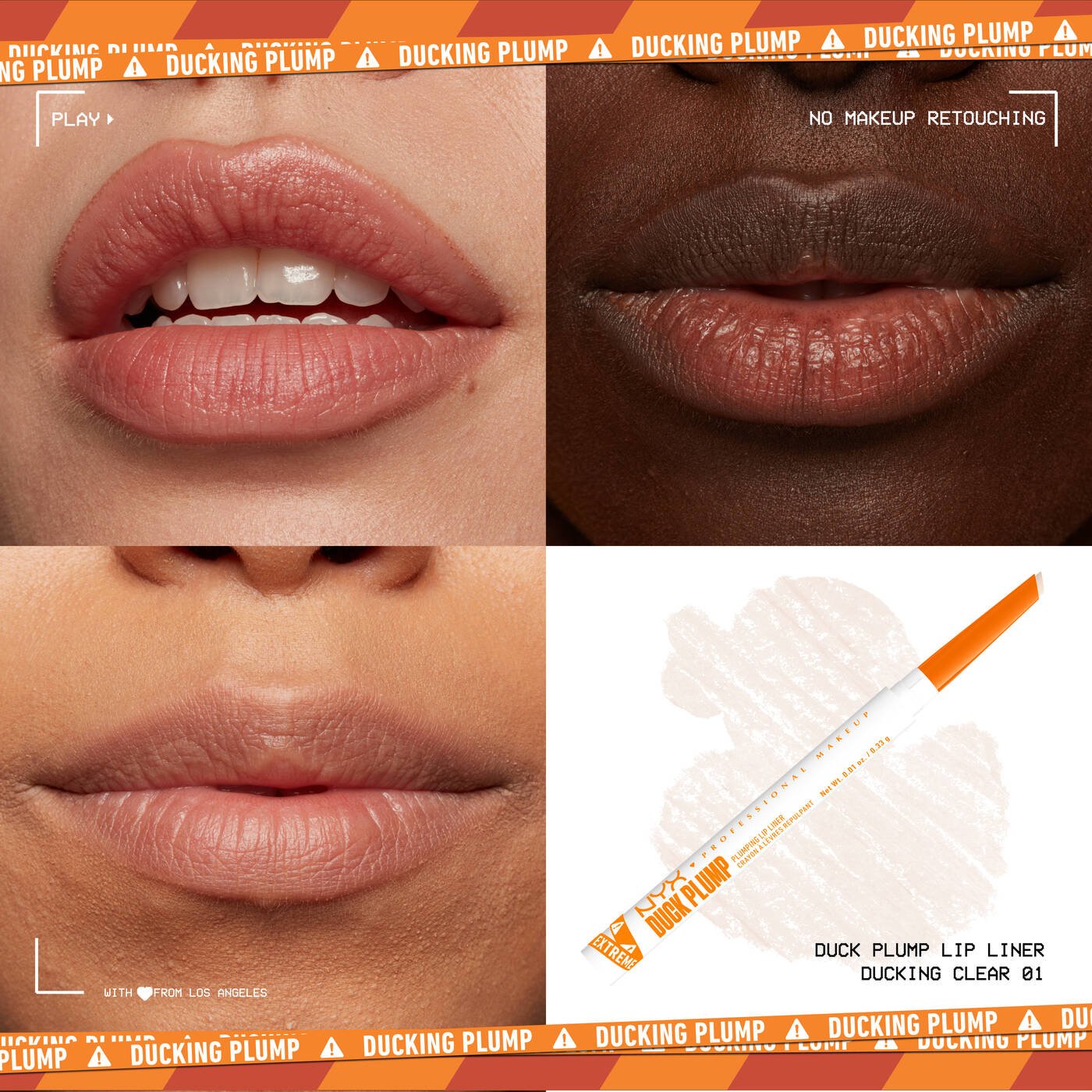 NYX CLEAR Duck Plump Plumping Lip Liner
Plumping lip liner in twelve spicy shades.