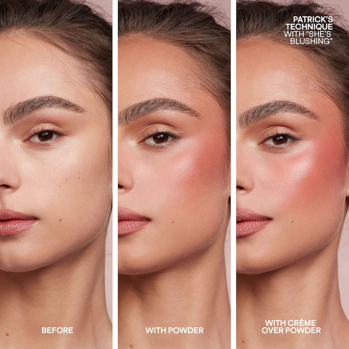 PATRICK TA 
Major Headlines Double-Take Crème & Powder Blush Duo Color: Out Of Office - cool pink