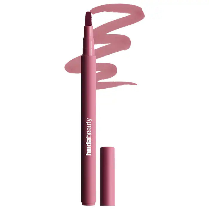 HUDA BEAUTY 
Lip Contour Lip Stain for 12-Hour Wear Color: Rosy Mauve - Neutral Mauve