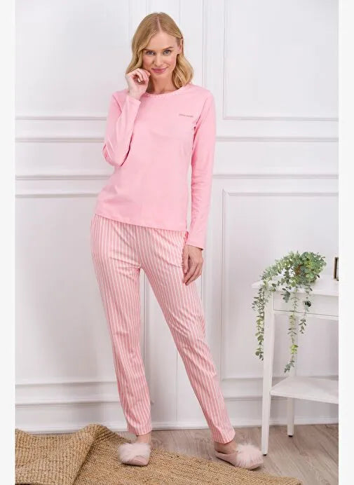 Pierre CardinPink Striped Women's Pajama Set