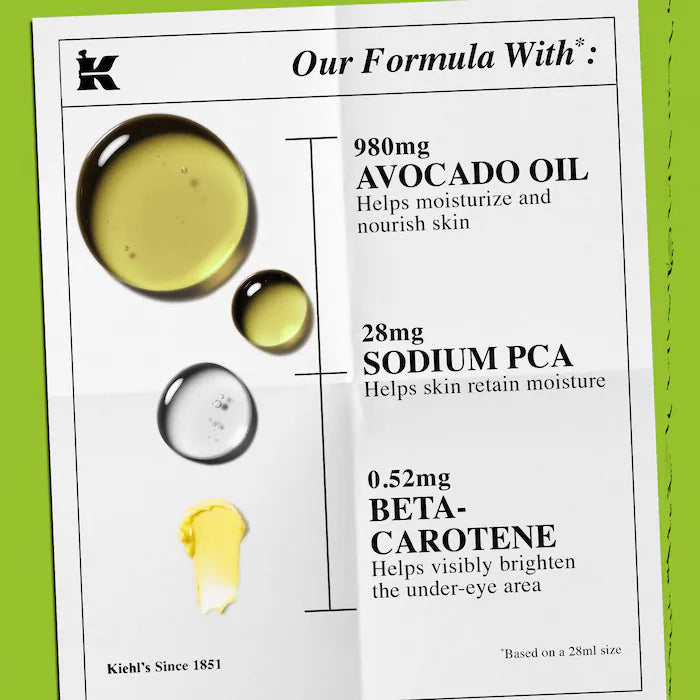 Kiehl's Since 1851  Mini Avocado Eye Cream for Brightening & Depuffing-14ML