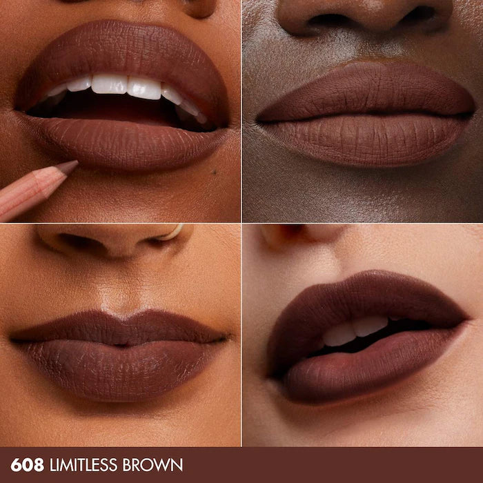 MAKE UP FOR EVER  Artist Color Pencil Longwear Lip Liner-Color: 608 Limitless Brown - Rich Chocolate Brown