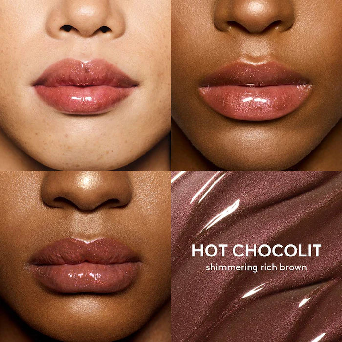 Fenty Beauty by Rihanna  Gloss Bomb Universal Lip Luminizer-Color: Hot Chocolit - shimmering rich brown