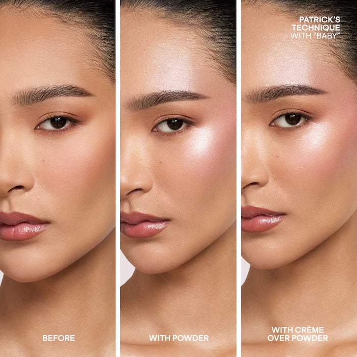 PATRICK TA  Major Glow Creme & Powder Light Reflecting Translucent Highlighter Duo-Color: Baby - pink shimmer