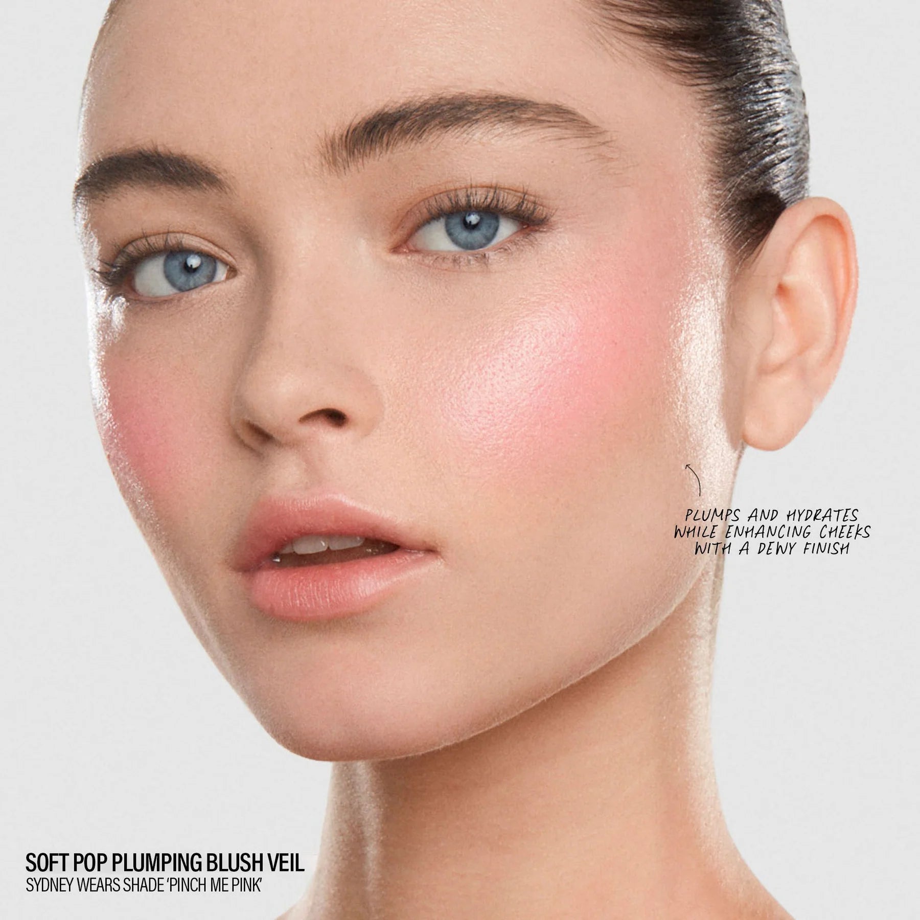 MAKE UP BY MARIO Soft Pop Plumping Blush Veil A weightless cream blush balm made with hyaluronic acid to hydrate and plump skin with a sheer veil of color.Shade: Rose Crush (Spiced Rose)