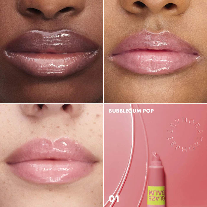SEPHORA COLLECTION  Glaze Hydrating Lip Balm-Color: 01 Bubblegum Pop - bubblegum pink