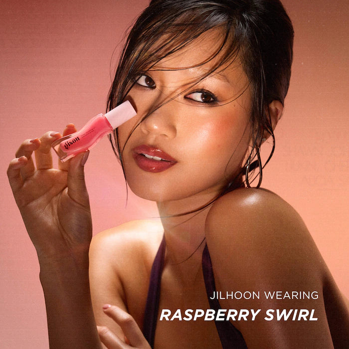 Gisou  Honey Infused Hydrating Lip Oil-Raspberry Swirl - Sheer Cool Pink