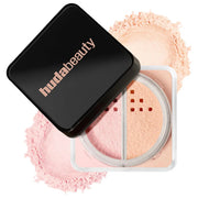 HUDA BEAUTY  Easy Bake Loose Powder Brightening + Correcting Duo-Color: Cherry Peach - cherry blossom cake (sheer soft pink) & peach pie (light peach)