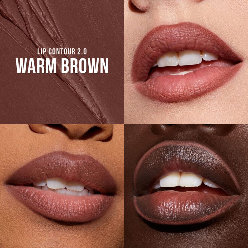 HUDA BEAUTY LIP CONTOUR COMBO YUMMY BROWNS - WARM / RICH BROWN - - Image 2