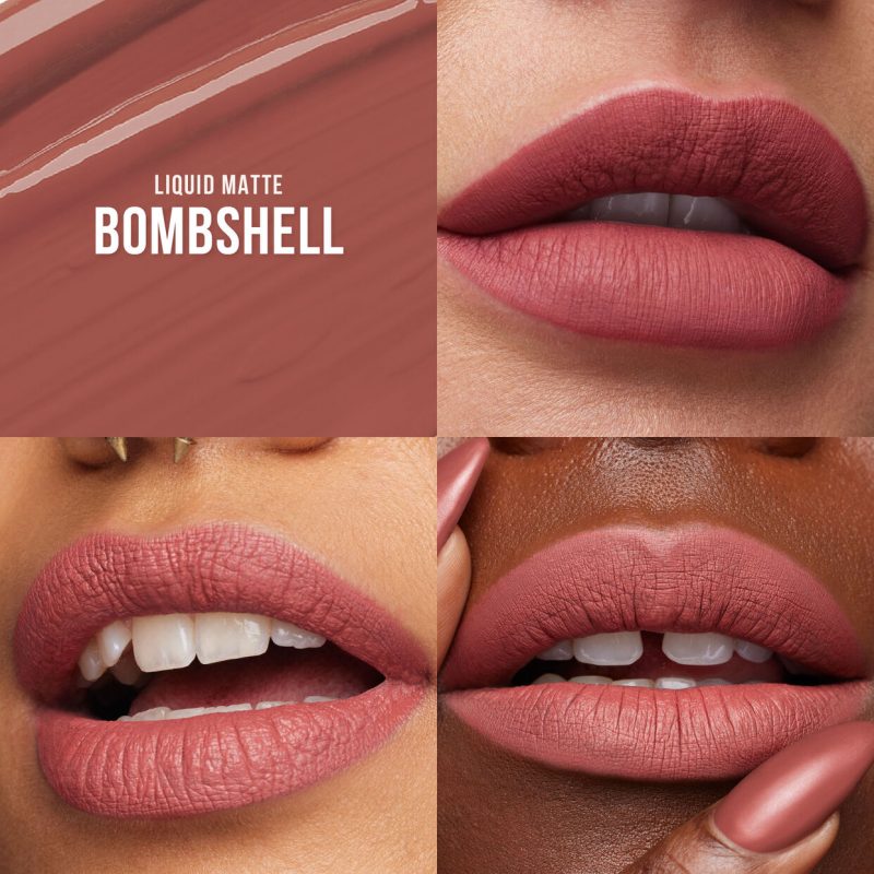 HUDA BEAUTY BOMBSHELL LIP DUO - LIP CONTOUR 2.0  BOMBSHELL PINKY BROWN AND BOMBSHELL LIQUID MATTE - - Image 2