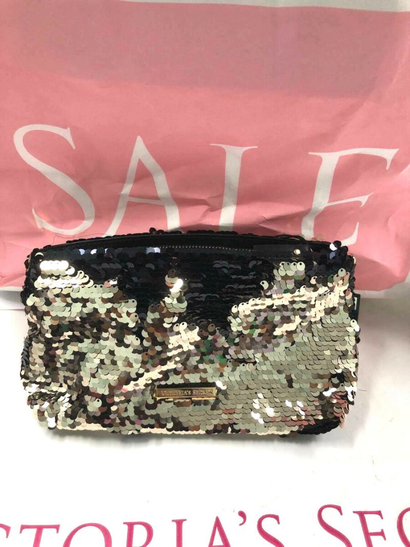 Victoria Secret MAKEUP BAG -black/silver IT CHANGE COLOR - Image 4