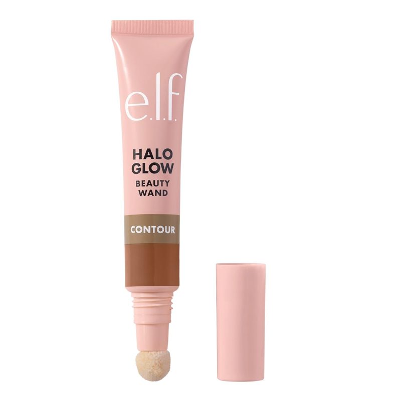 e.l.f. Halo Glow Contour Beauty Wand, Liquid Contour Wand For A Naturally Sculpted Look, Buildable Formula, Vegan & Cruelty-free, Deep/Rich Color:Light/Medium