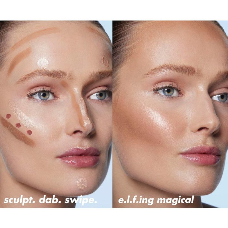 e.l.f. Halo Glow Contour Beauty Wand, Liquid Contour Wand For A Naturally Sculpted Look, Buildable Formula, Vegan & Cruelty-free, Deep/Rich Color:Light/Medium - Image 2