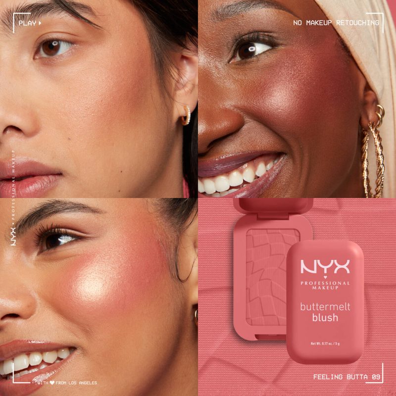 NYX BUTTER MELT BLUSH FEELING BUTTA 09 - Image 3