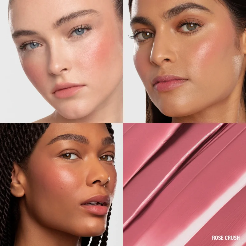 MAKE UP BY MARIO Soft Pop Plumping Blush Veil A weightless cream blush balm made with hyaluronic acid to hydrate and plump skin with a sheer veil of color.Shade: Rose Crush (Spiced Rose) - Image 2