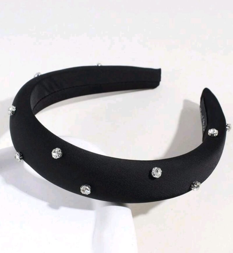 BLACK REHINSTONE HEAD BAND same the white color next picture