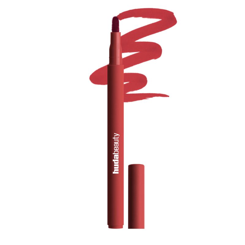HUDABEAUTY Lip Contour Lip Stain For 12-Hour Wear Cherry Red