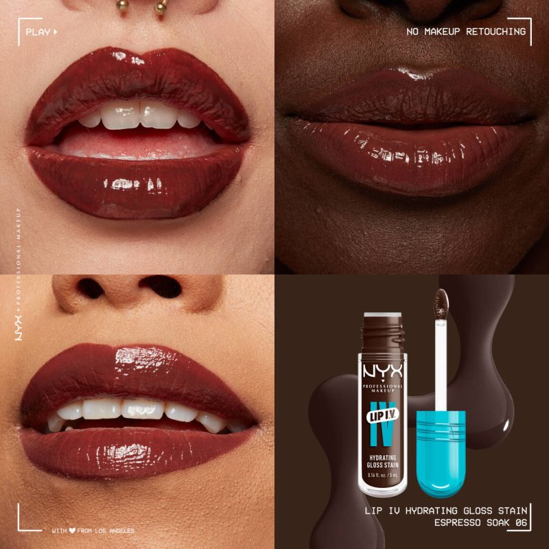 NYX LIP IV HYDRATING GLOSS SERUM - ESPRESSO SOAK - Image 2