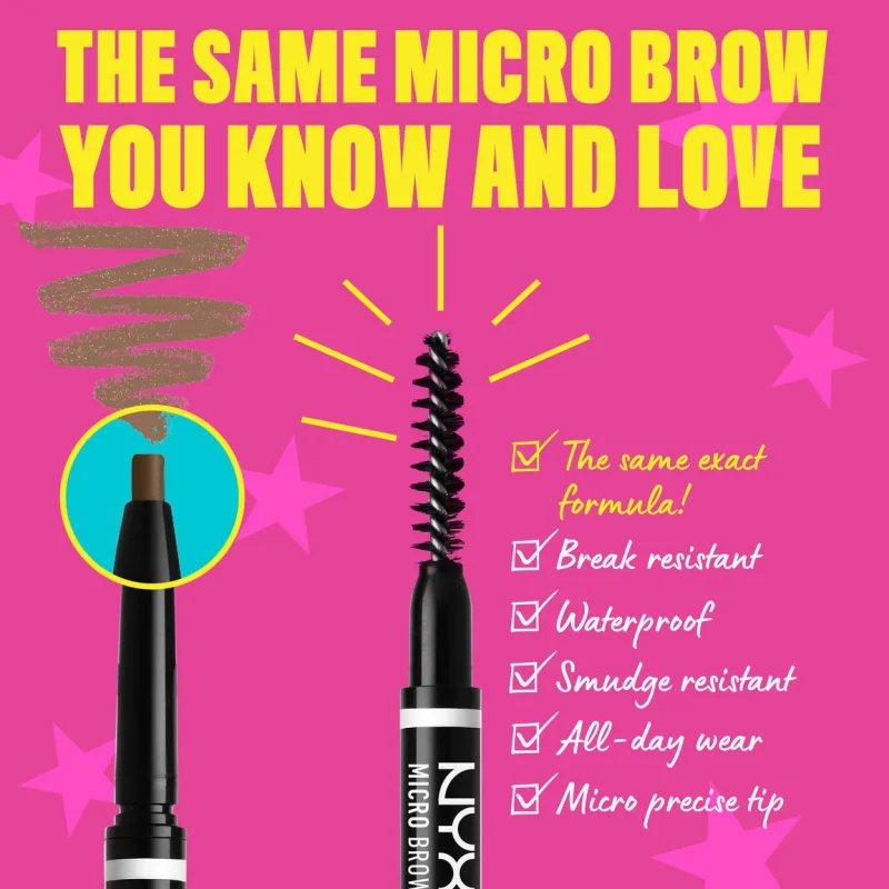 NYX Micro Brow Pencil- 06 BRUNNETE - Image 3