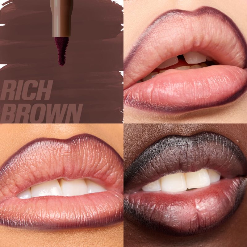 HUDA BEAUTY Lip Contour Lip Stain For 12-Hour Wear Rich Brown - Image 2