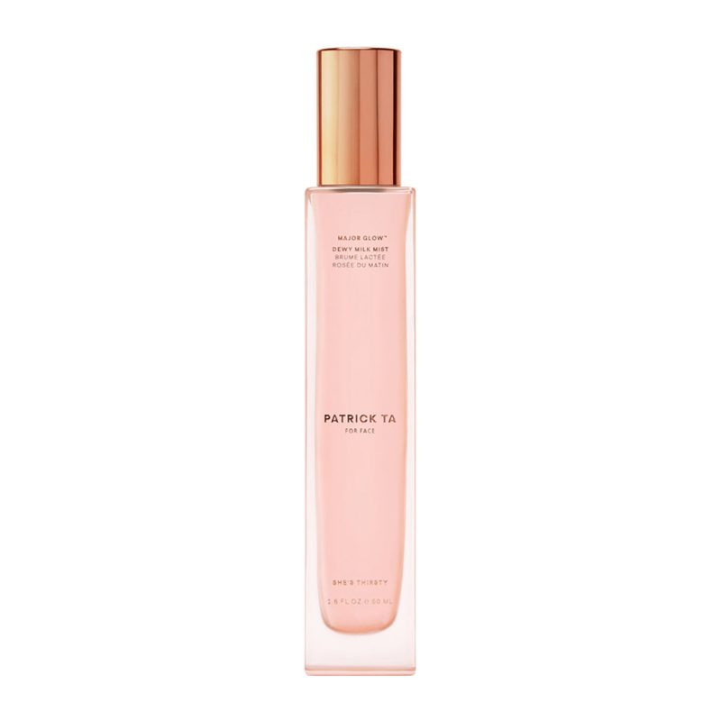 PATRIC TA MAJOR GLOW DEWY MILK MIST- A WEIGHLESS SPRAY THAT SETS MAKEUP GIVES SKIN LUMINOUS GLOW