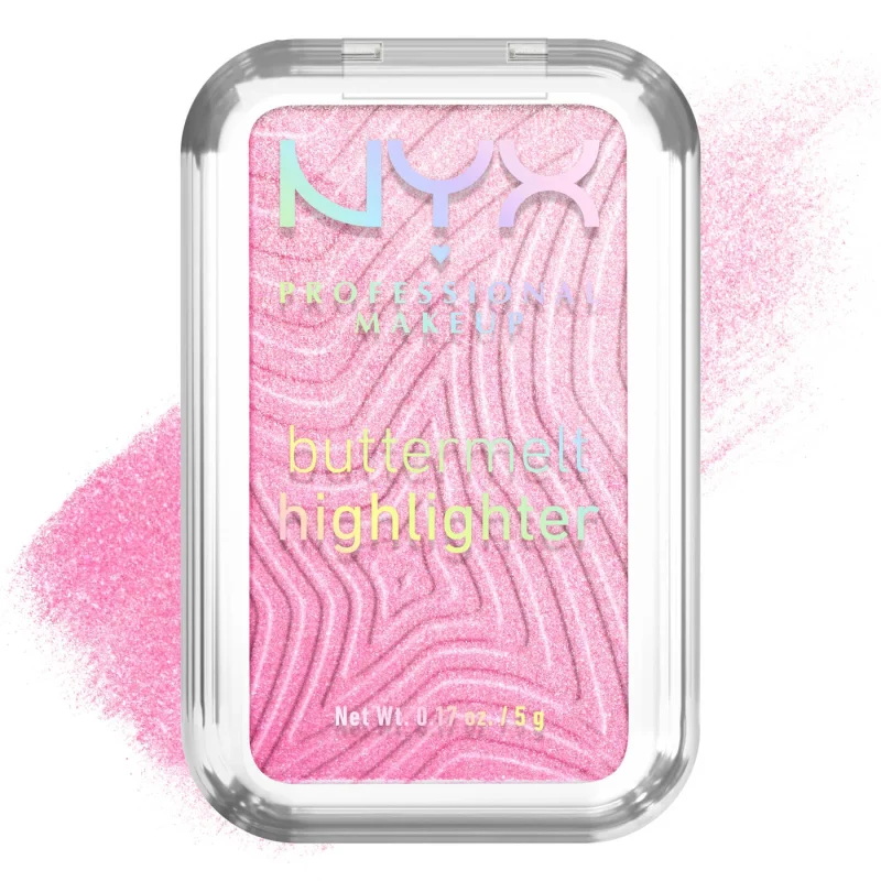 NYX BUTTERMELT HIGHLIGHTER Butter smooth glowy highlighter in eight shades-U BUTTA WERK FROSTY PINK