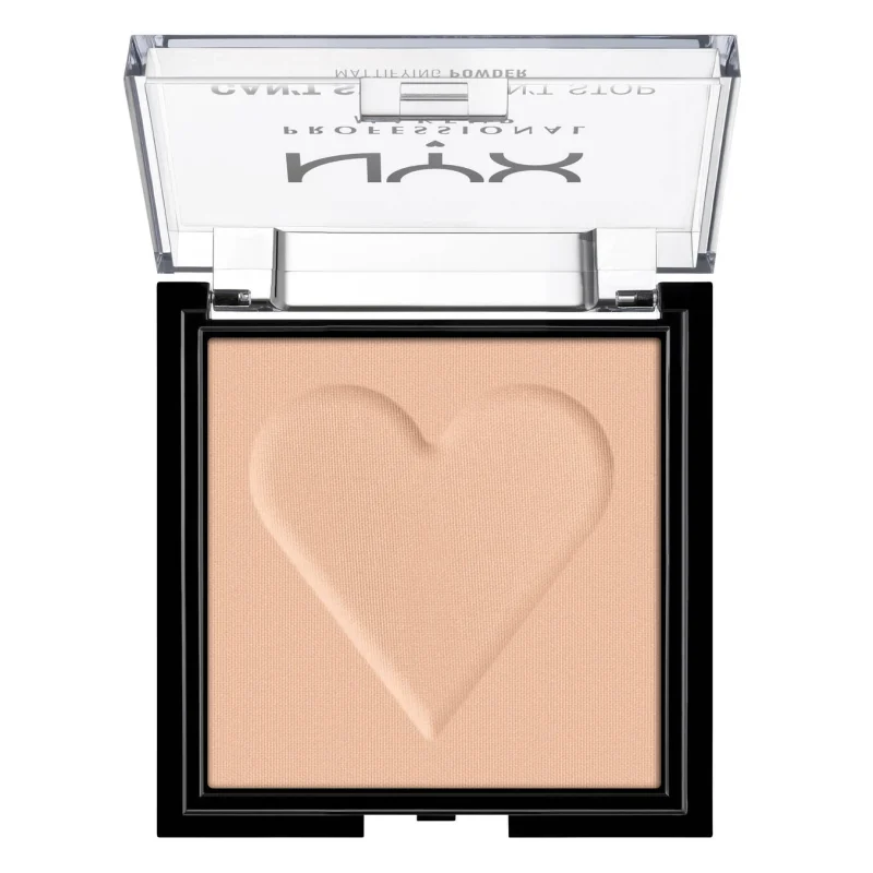 NYX Can't Stop Won't Stop Mattifying Pressed Powder Lightweight Pro Mattifying Face Powder- LIGHT MEDIUM - Image 2