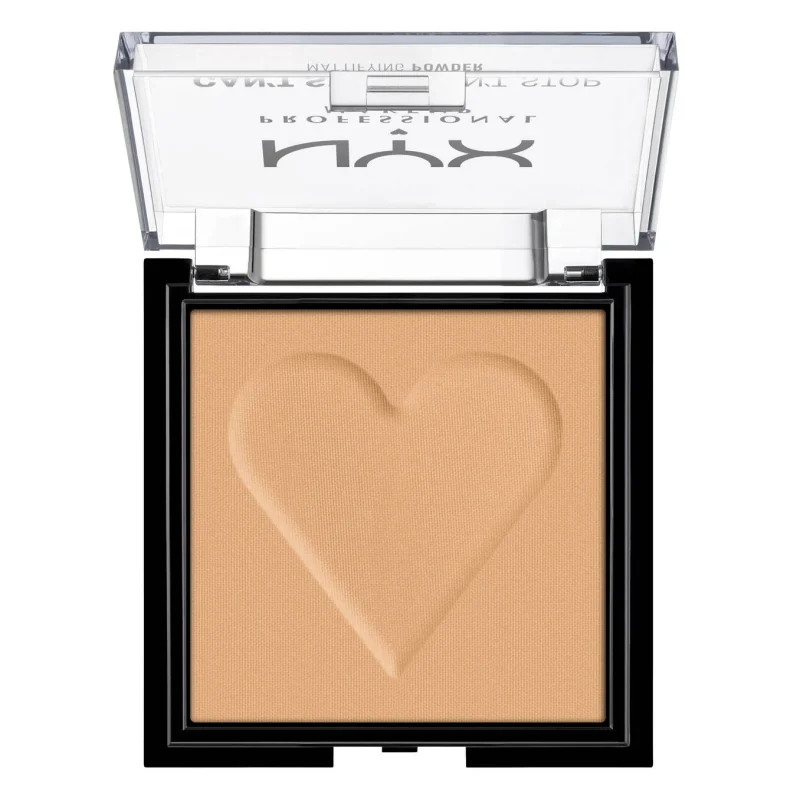 NYX Can't Stop Won't Stop Mattifying Pressed Powder Lightweight Pro Mattifying Face Powder-GOLDEN - Image 2