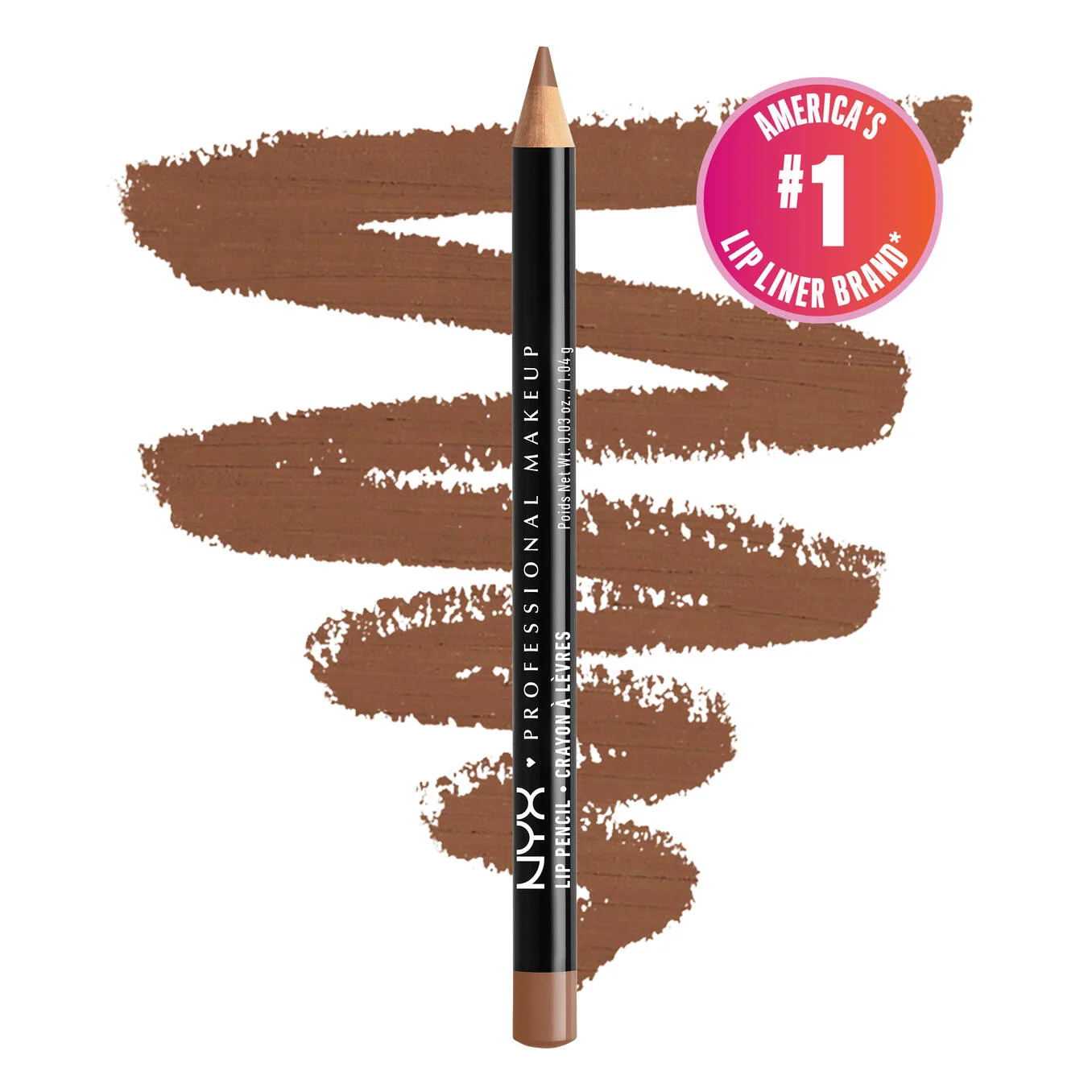 NYX Slim Lip Pencil Natural-looking long-wear lip liner-NUTMEG