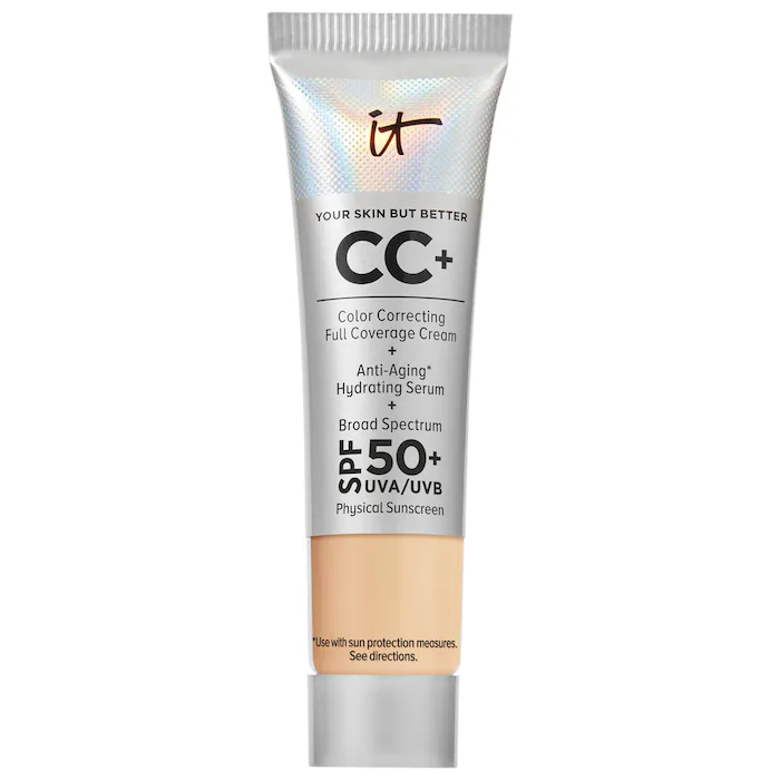 IT Cosmetics  Mini CC+ Cream Full Coverage Color Correcting Foundation with SPF 50+- MEDIUM 12Ml