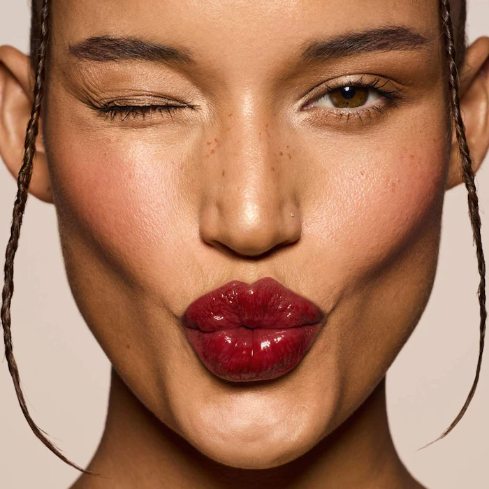 Fenty Beauty by Rihanna  Gloss Bomb Cream Color Drip Lip Cream-Color: Fruit Snackz  BERRY RED - Image 3