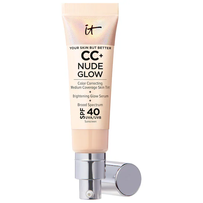 IT Cosmetics  CC+ Nude Glow Lightweight Foundation + Glow Serum with SPF 40 and NiacinamideColor: Light - light complexion with warm yellow undertone