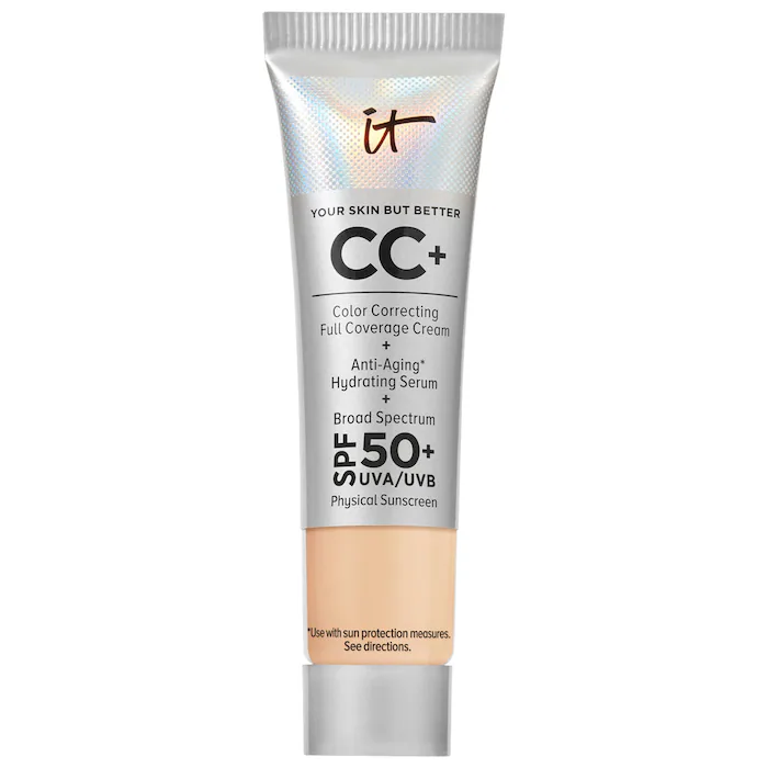 IT Cosmetics  Mini CC+ Cream Full Coverage Color Correcting Foundation with SPF 50+-LIGHT MEDIUM