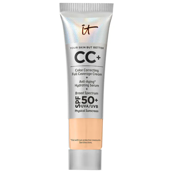IT Cosmetics  Mini CC+ Cream Full Coverage Color Correcting Foundation with SPF 50+-LIGHT MEDIUM WARM