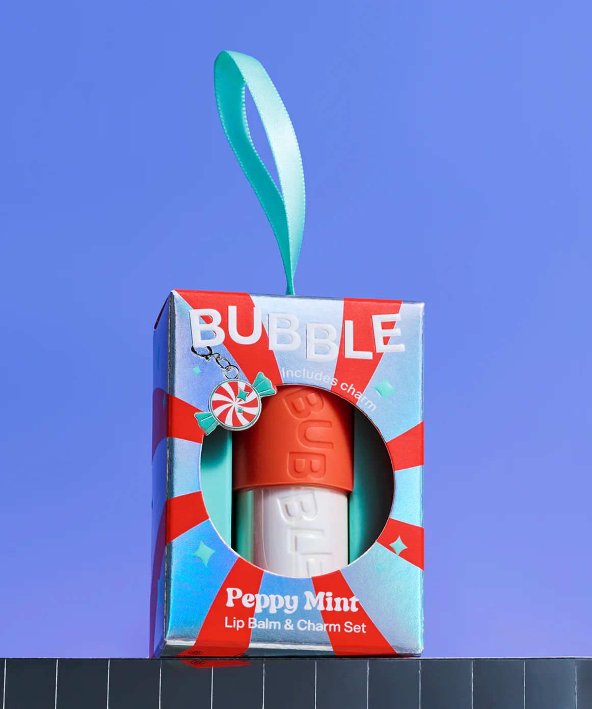 BUBBLE Peppy Mint Lip Balm and Charm Set