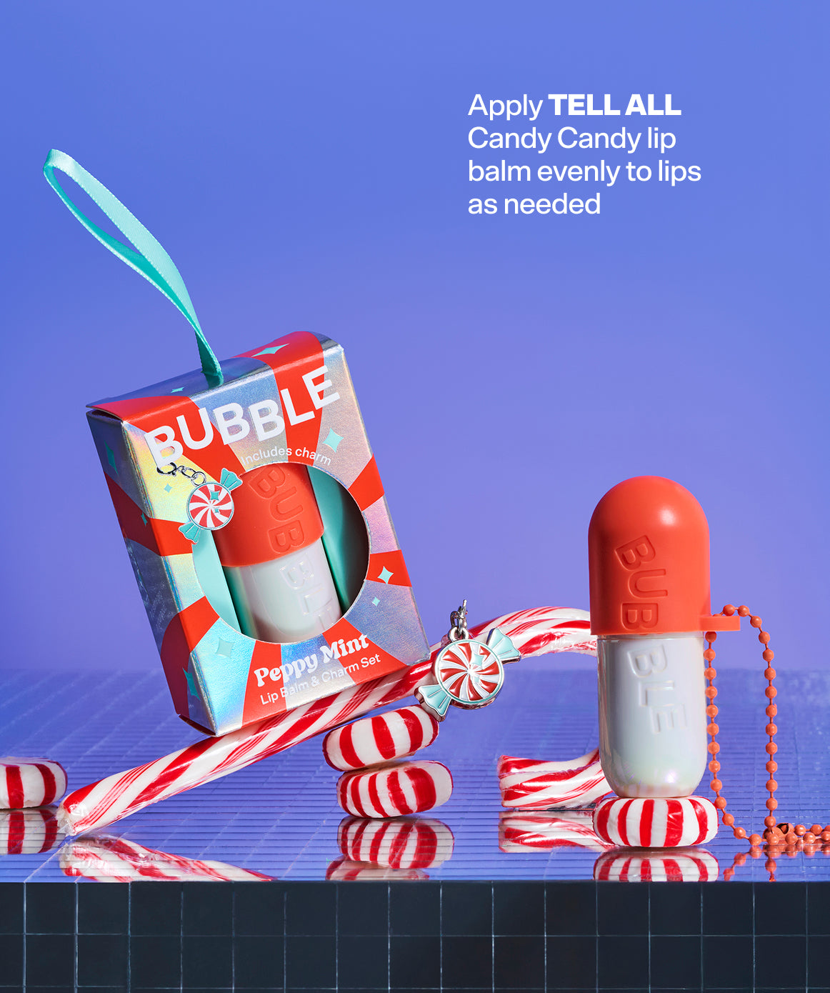 BUBBLE Peppy Mint Lip Balm and Charm Set - Image 3