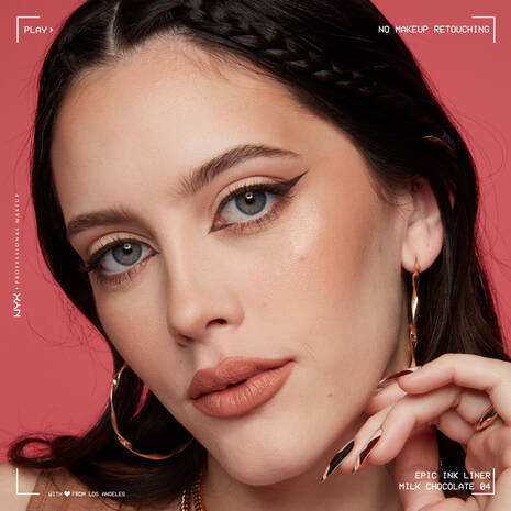 NYX Epic Ink Waterproof Liquid Eyeliner-MILK CHOCOLATE - Image 2