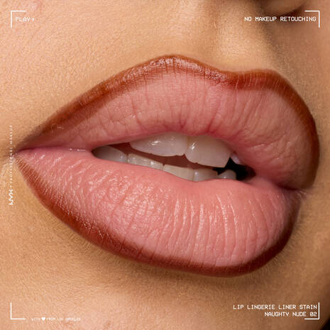 NYX Lip Lingerie Lip Liner Stain Ballpoint felt tip lip liner for precise, no-bleed nude perfection in twelve shades-NAUGHTY NUDE - Image 5