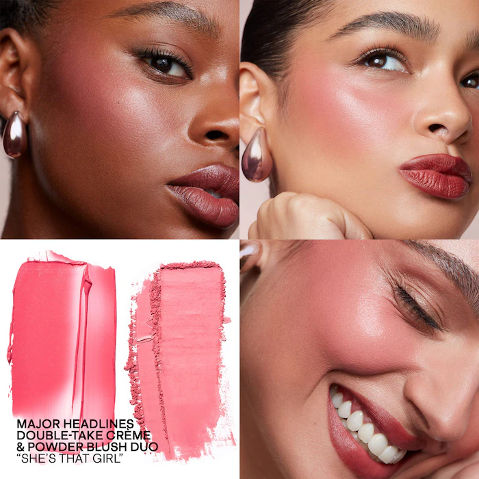 PATRICK TA Major Headlines Double-Take Crème & Powder Blush Duo Color: She's That Girl - soft pinkNew - Image 2